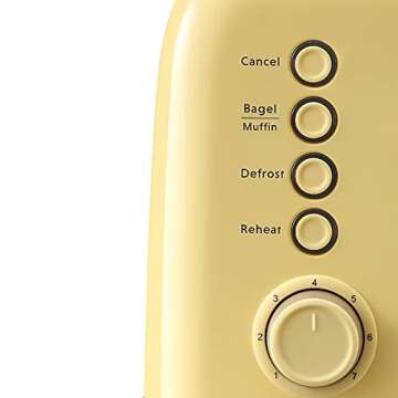 BUYDEEM DT620 2-Slice Toaster, Extra Wide Slots, Retro Stainless Steel with High Lift Lever, Bagel a...