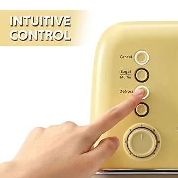 BUYDEEM Retro 2-Slice Toaster, Bagel & Muffin Function