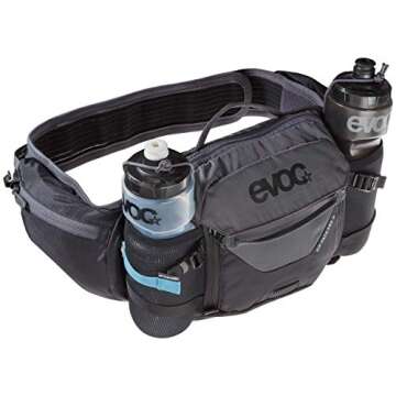 EVOC Unisex_Adult Hip Pack PRO 3, Black/Carbon Grey, incl. 1,5l Hydration Bladder
