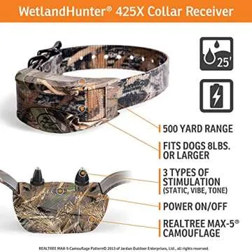 SportDOG Brand 425 Remote Trainers - 500 Yard Range E-Collar with Static, Vibrate and Tone - Waterproof, Rechargeable - Camouflage Dog Training Collar
