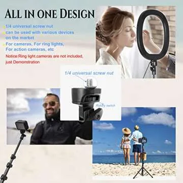 60 Inch Phone Tripod Stand - Perfect for Photos & Videos