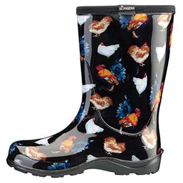 Sloggers Waterproof Garden Rain Boots for Women - Cute Mid-Calf Mud & Muck Boots with Premium Comfor...