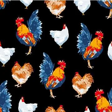 Sloggers Waterproof Garden Rain Boots for Women - Cute Mid-Calf Mud & Muck Boots with Premium Comfort Support Insole, (Classic Chicken Black), (Size 8)