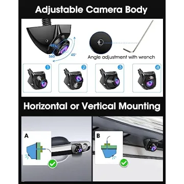 360°Rotatable AHD 1080P Backup Camera Universal Night Vision