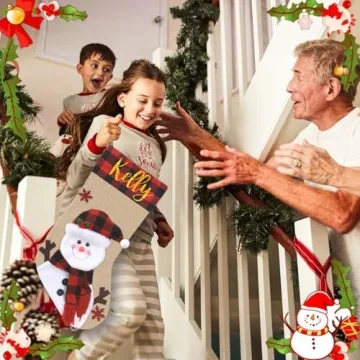 Personalized Name Christmas Stockings Deer Gnome Santa Designs