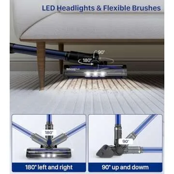 MIBODE Cordless Vacuum - 45 Min Runtime, Powerful Cleaning for Pets