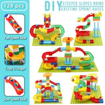 Anpcso 2-in-1 Kids Toys for 2 3 4 5 6 7 + Year Old Boys Girls Toddlers Upgrade Classic Big Bricks Ma...