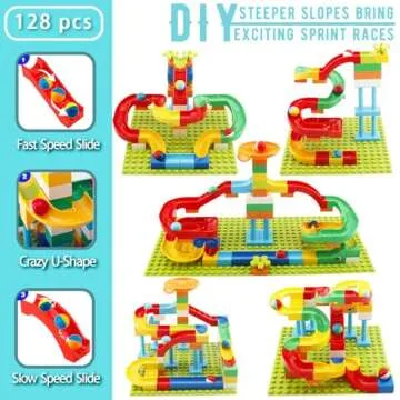 Anpcso 2-in-1 Kids Toys for 2 3 4 5 6 7 + Year Old Boys Girls Toddlers Upgrade Classic Big Bricks Ma...