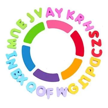 Wooden Alphabet Puzzle Toys, ABC Letter & Number Puzzle for Toddlers 18+ Months Old, Preschool Learning Toys for Kids, Educational Name Puzzle Gift for Boys and Girls (Alphabet Puzzle)