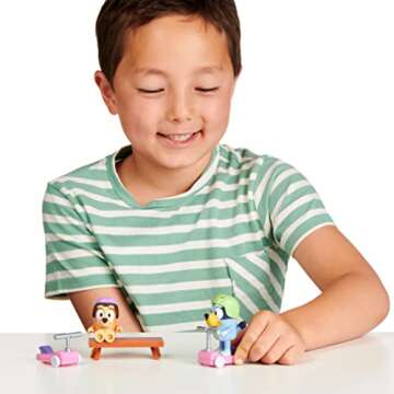 Bluey Vehicle 2-Pack, 2.5-3" Bingo Articulated Figures - Scooter Time