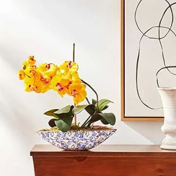 Nearly Natural Phalaenopsis Orchid Arrangement for Home Decor