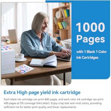 High Yield 67XL Ink Cartridges for HP Printers