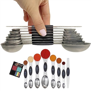 8 Piece Magnetic Stainless Steel Measuring Spoon Set