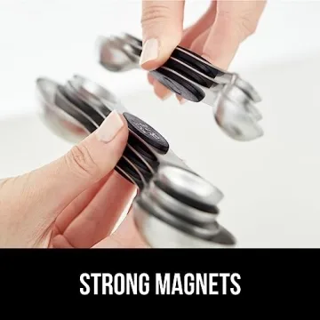 8 Piece Magnetic Stainless Steel Measuring Spoon Set