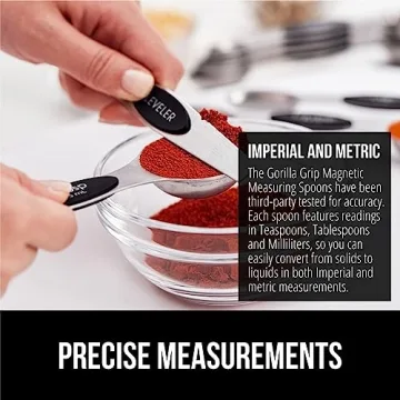 8 Piece Magnetic Stainless Steel Measuring Spoon Set