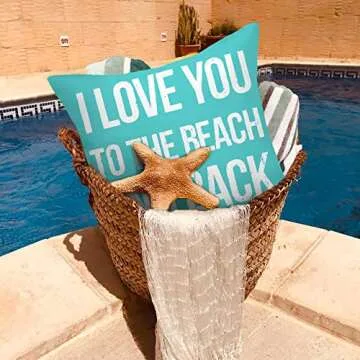 4TH Emotion Beach Themed Throw Pillow Cover – 18 Inch