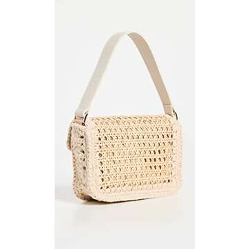 Caterina bertini Women's Woven Shoulder Bag, Natural 2058, Tan, One Size