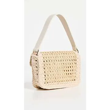 Caterina bertini Women's Woven Shoulder Bag, Natural 2058, Tan, One Size