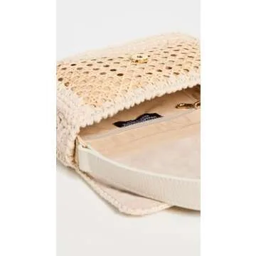 Caterina bertini Women's Woven Shoulder Bag, Natural 2058, Tan, One Size