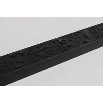 TocTen Bath Towel Rack - Square Base Thicken SUS304 Stainless Steel Towel Bar for Bathroom, Bathroom Accessories Towel Rod Heavy Duty Wall Mounted Towel Holder. (Black, 24)