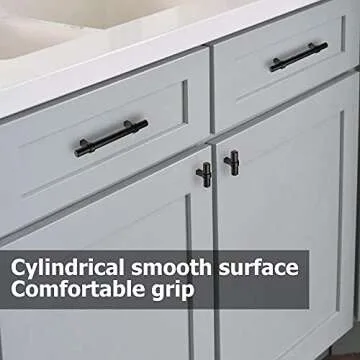 Peaha 15 Pack Black Cabinet Pulls 3 Inch Hole Center Hardware Drawer Handles for Kitchen Cupboard Dresser