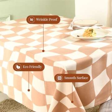 Folkulture 60x84 Cotton Tablecloth for Elegant Decor