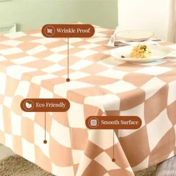 Folkulture 60x84 Cotton Tablecloth for Elegant Decor