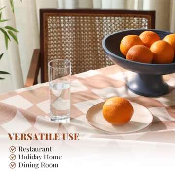Folkulture 60x84 Cotton Tablecloth for Elegant Decor