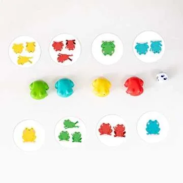 Educational Insights 1-2-3 Froggies Counting & Color Matching Game for Preschoolers and Toddler, For 2-4 Players, Fun Family Board Game for Kids Ages 3+