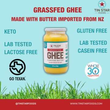 Gourmet Grassfed Ghee: High Temp Cooking & Baking Essential