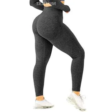 Women’s High Waisted Seamless Workout Yoga Pants - Butt Lift & Tummy Control