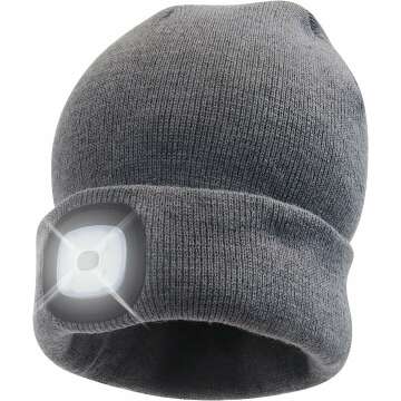 HEAD LIGHTZ LED Beanie Hat - Winter Safety & Warmth for All