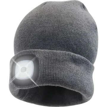 LED Beanie Hat for Outdoor Safety - Head Lightz
