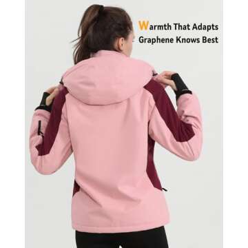 Women Heated Jacket Battery Pack Included Waterproof Ski Snow Coat Camping Essentials Gear Gifts Accessories Supplies Heater Gadgets Car Must Haves Stuff Equipment Cool 2024 Truck Winter Items Unique