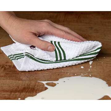 Kitchen Towels Dishcloths Set of 8 - 100% Cotton