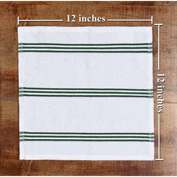 Kitchen Towels Dishcloths Set of 8 - 100% Cotton