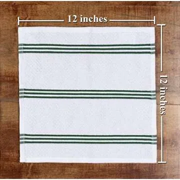 Kitchen Towels Dishcloths Set of 8 - 100% Cotton