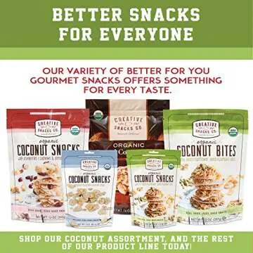 Healthy Organic Coconut Snacks with Seeds, 3 Pack