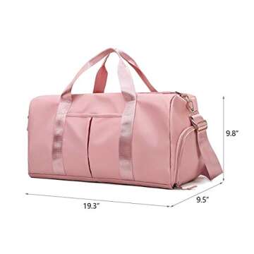 Konelia Small Gym Bag for Women and Men Waterproof Workout Sports Swimming Bag, Weekender Travel Duffle Bag with Shoe and Wet Clothes Compartments