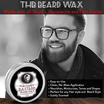 Premium Beard Wax for Men - All Natural & Medium Hold