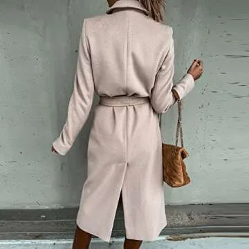 Elegant TIFZHADIAO Women's Classic Coat for Fall Winter