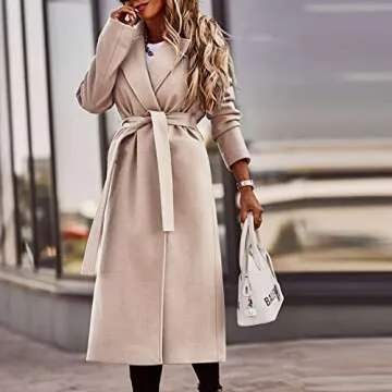 Elegant TIFZHADIAO Women's Classic Coat for Fall Winter