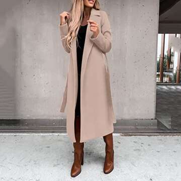 Elegant TIFZHADIAO Women's Classic Coat for Fall Winter