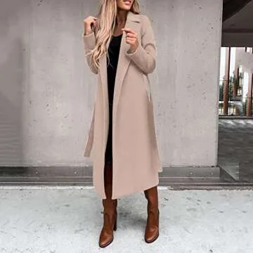 Elegant TIFZHADIAO Women's Classic Coat for Fall Winter