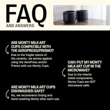 Fellow Monty Milk Art Cups Double Wall Latte Mug 11 oz