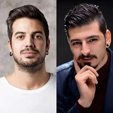 15 Pairs Earrings for Men, Black Stainless Steel Earrings Stud Kit for Men Women Fashion Piercing Jewelry Cross Dangle Hoop Earrings Set