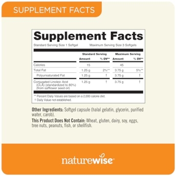 NatureWise CLA 1250 Weight Fitness Support Supplement