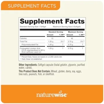 NatureWise CLA 1250 Weight Fitness Support Supplement