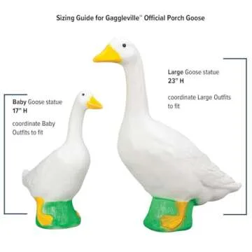 Fox Valley Traders Jolly Santa Goose Outfit by Gaggleville, Christmas Costume for 23" H Large Porch Goose, Polyester