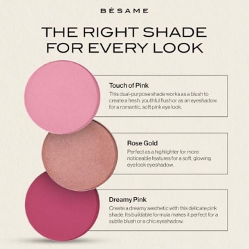 Besame Cosmetics Dreamy Pink Blush Refill for Modern Compacts